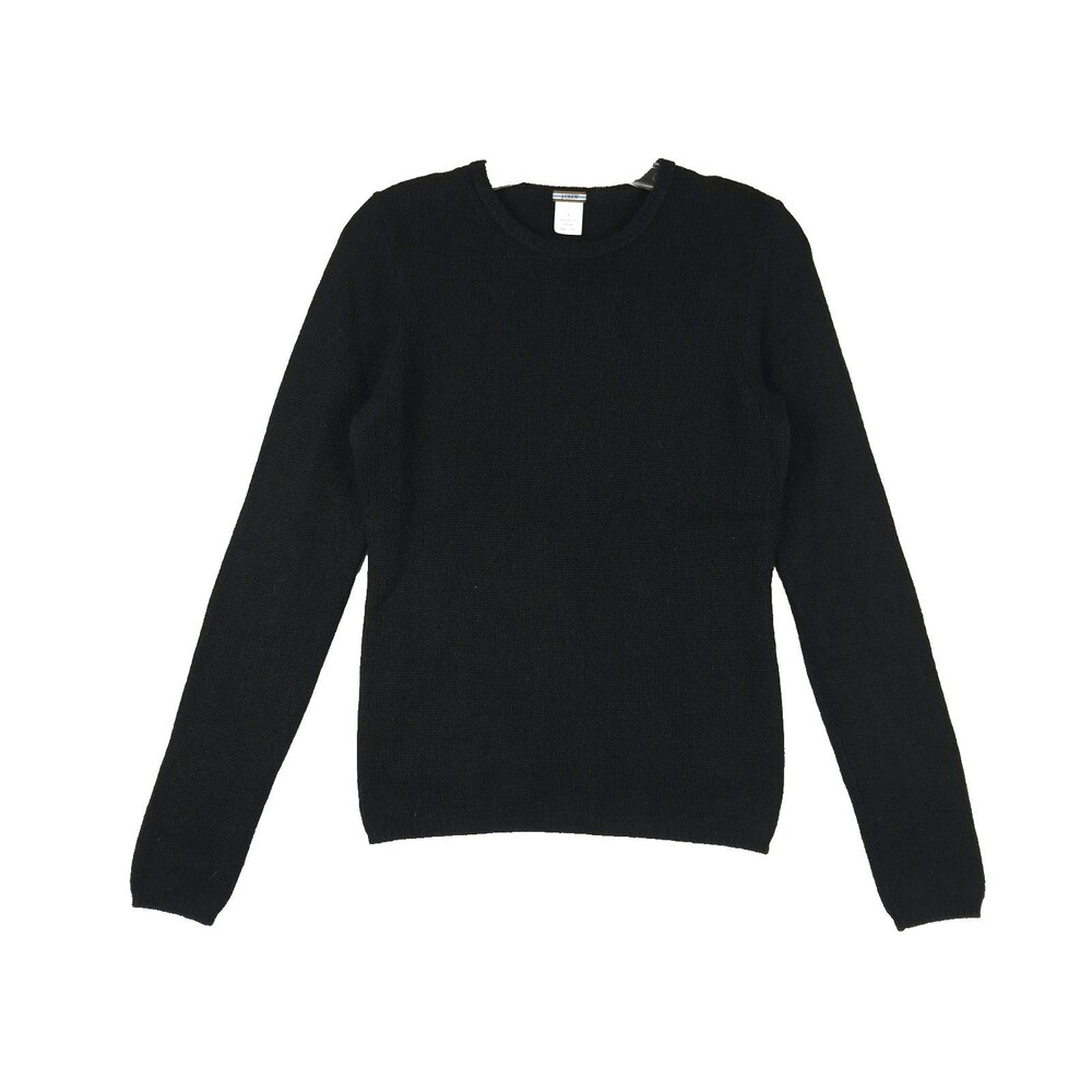 Vintage J.Crew Womens Black Cashmere Sweater Long Sleeve Lightweight Minimalist